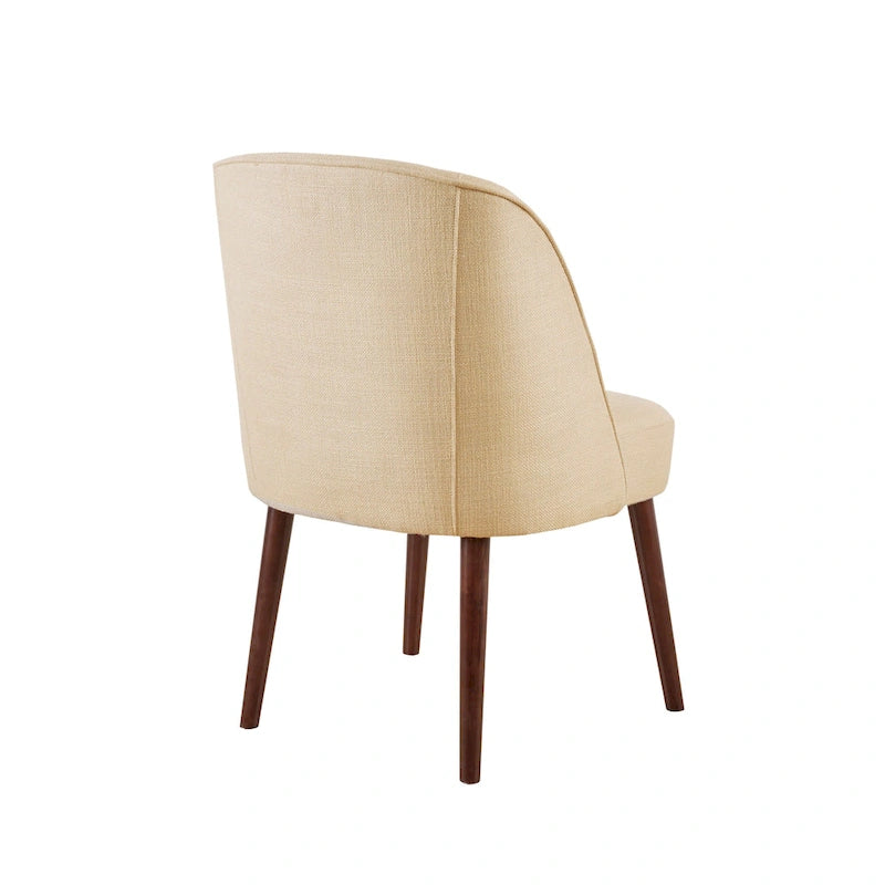 Chaise de salle à manger à dossier arrondi naturel