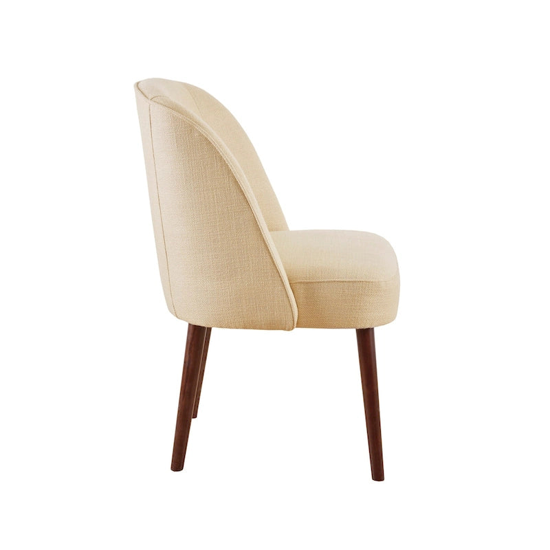 Chaise de salle à manger à dossier arrondi naturel