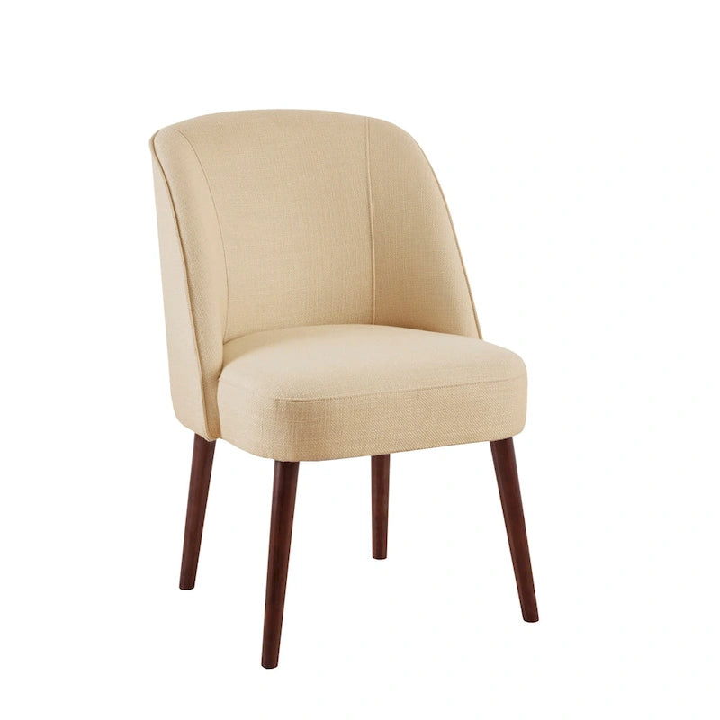 Chaise de salle à manger à dossier arrondi naturel
