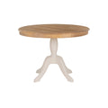 Table à manger ronde sur pied en bois massif