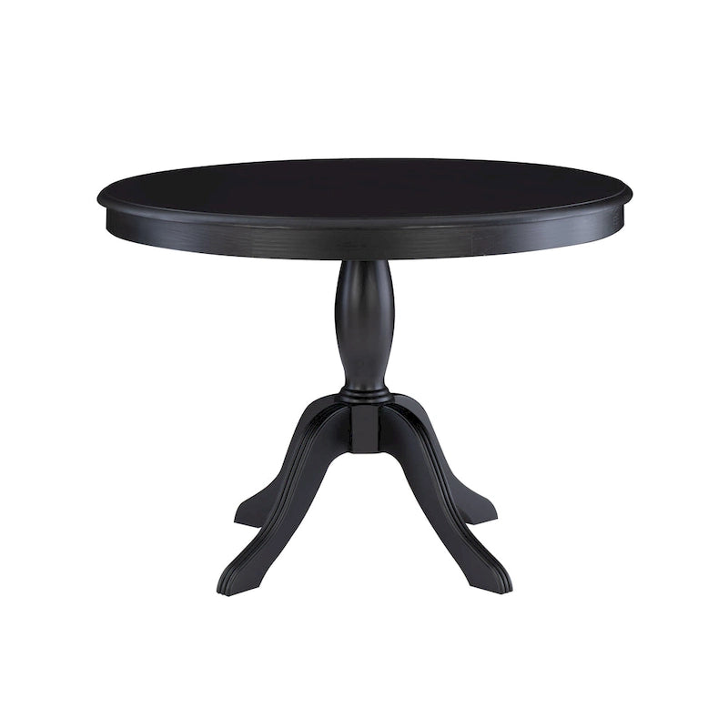 Table à manger ronde sur pied en bois massif