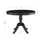 Table à manger ronde sur pied en bois massif