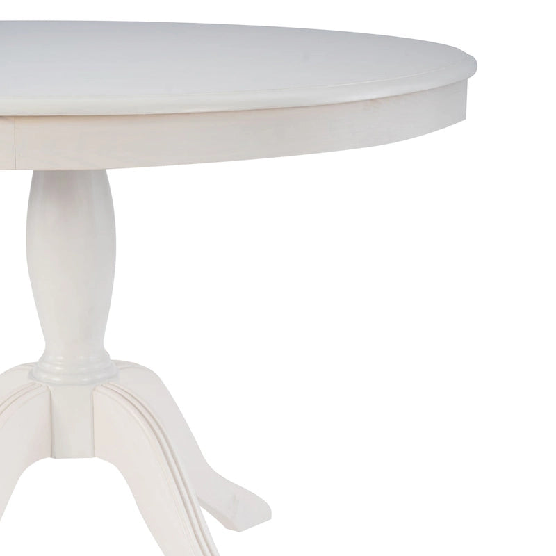 Table à manger ronde sur pied en bois massif