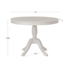 Table à manger ronde sur pied en bois massif
