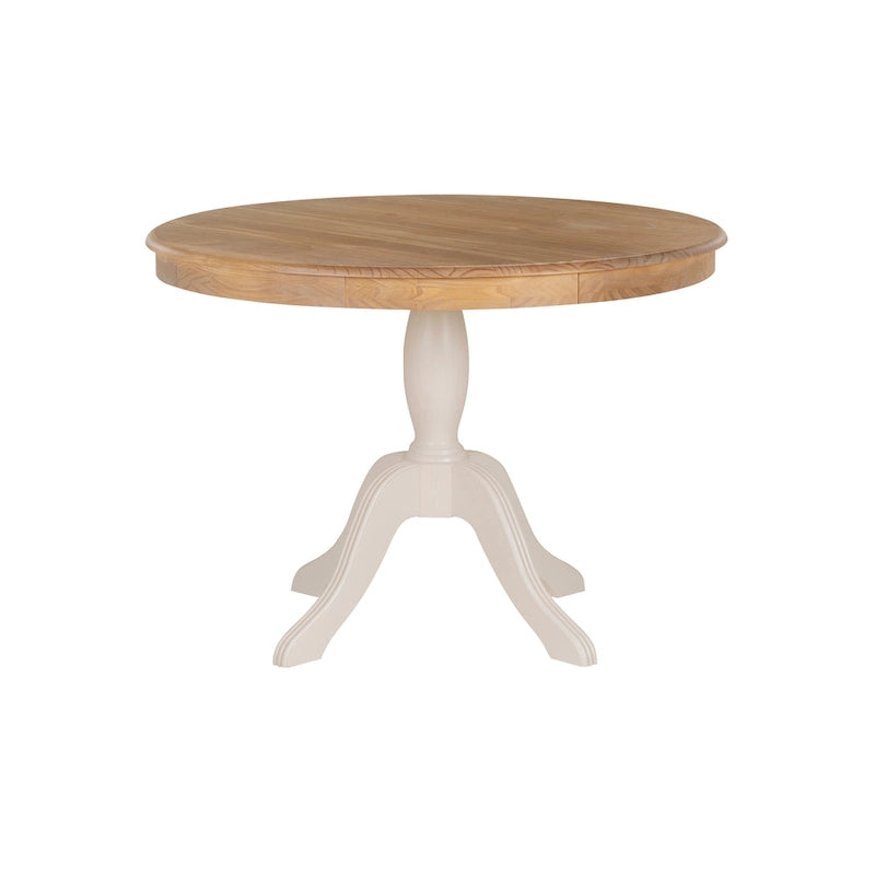 Table à manger ronde sur pied en bois massif