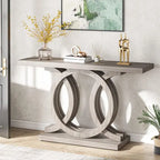 Table console de canapé 55", table d'entrée en bois pour le salon
