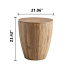 Table basse en bois en forme de tonneau style vintage