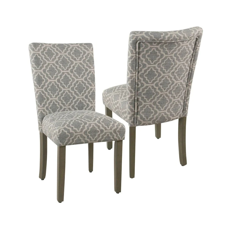 Chaise de salle à manger géométrique Parsons gris cendré