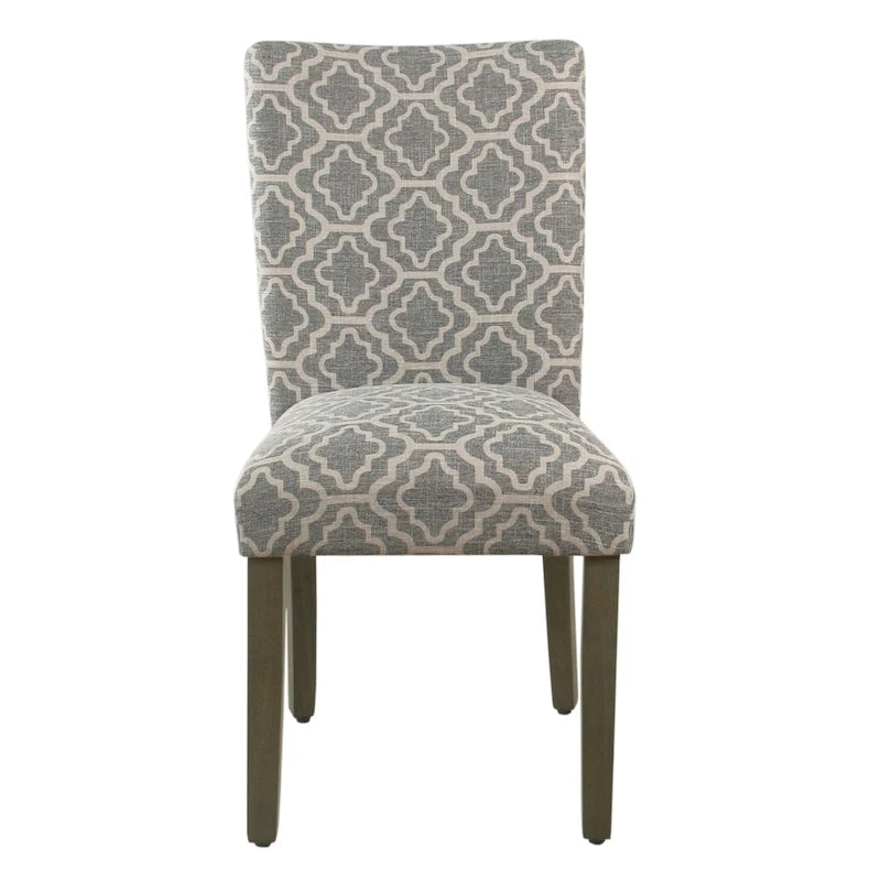 Chaise de salle à manger géométrique Parsons gris cendré