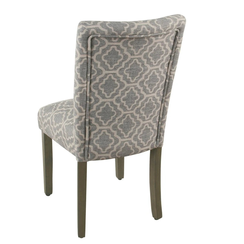 Chaise de salle à manger géométrique Parsons gris cendré