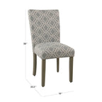 Chaise de salle à manger géométrique Parsons gris cendré