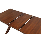 Table à manger extensible tréteaux noyer foncé