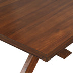 Table à manger extensible tréteaux noyer foncé