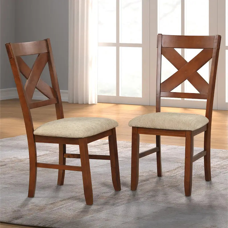 Table à manger extensible tréteaux noyer foncé
