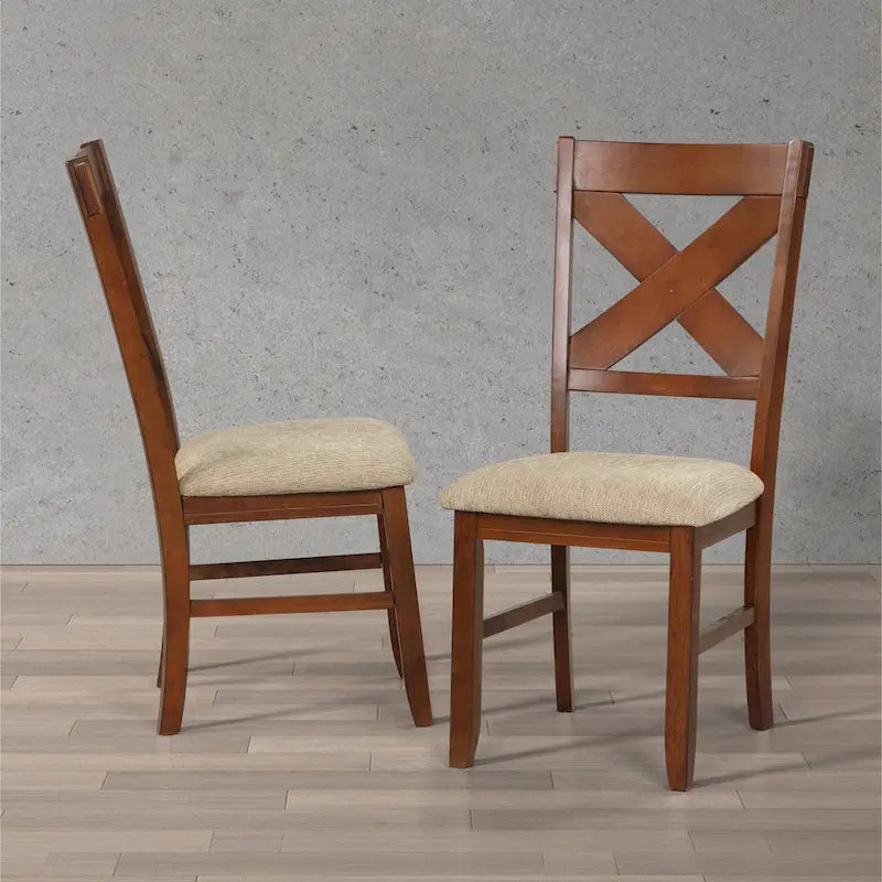 Table à manger extensible tréteaux noyer foncé