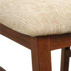 Table à manger extensible tréteaux noyer foncé