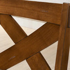 Table à manger extensible tréteaux noyer foncé