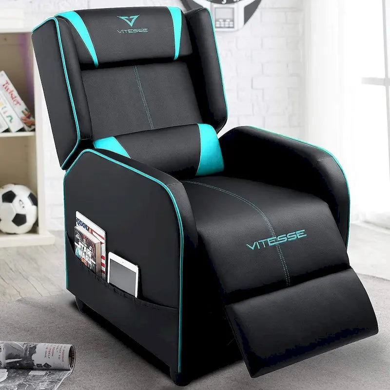 Fauteuil inclinable de jeu, dossier haut style course, siège de cinéma