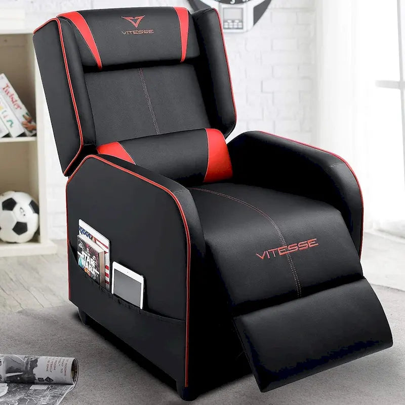 Fauteuil inclinable de jeu, dossier haut style course, siège de cinéma