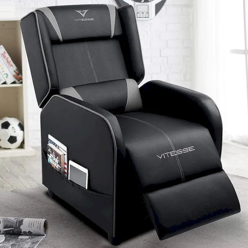 Fauteuil inclinable de jeu, dossier haut style course, siège de cinéma