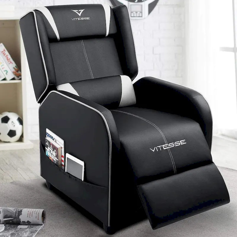 Fauteuil inclinable de jeu, dossier haut style course, siège de cinéma