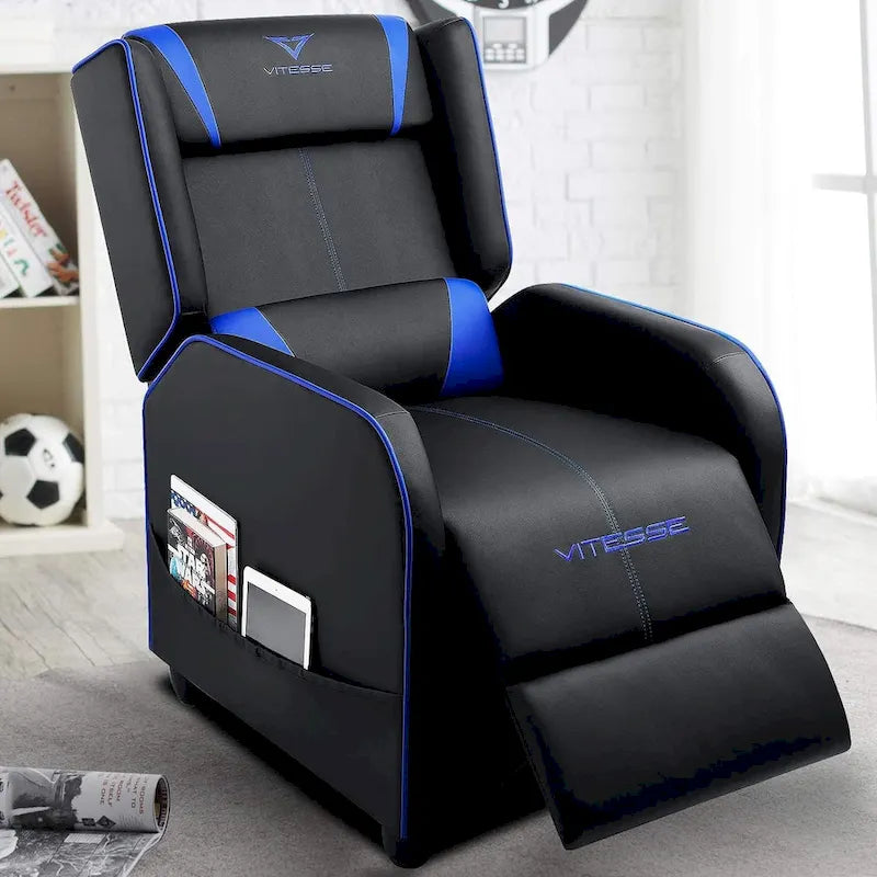 Fauteuil inclinable de jeu, dossier haut style course, siège de cinéma