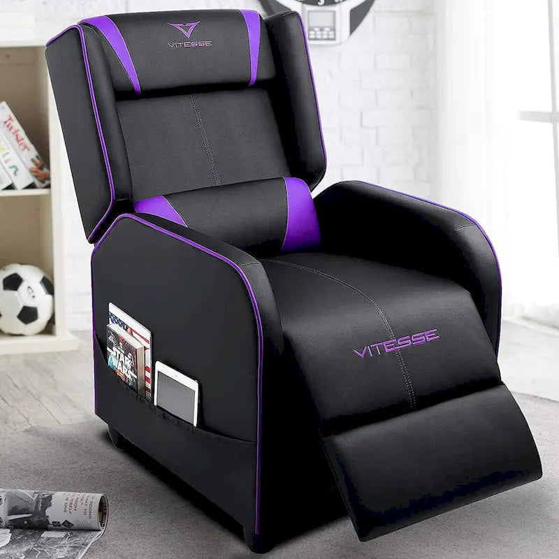 Fauteuil inclinable de jeu, dossier haut style course, siège de cinéma