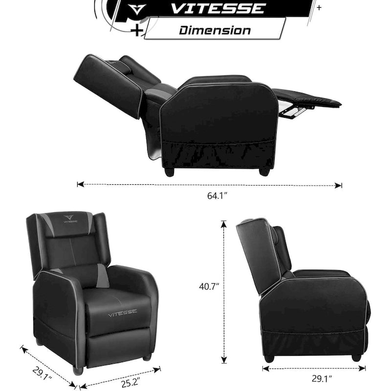 Fauteuil inclinable de jeu, dossier haut style course, siège de cinéma