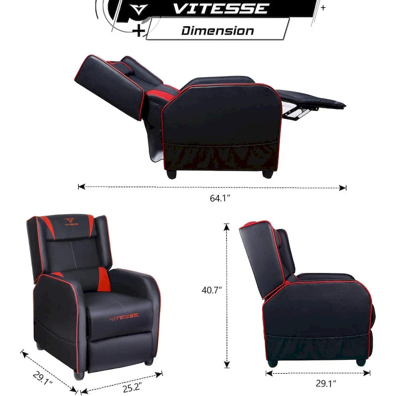 Fauteuil inclinable de jeu, dossier haut style course, siège de cinéma