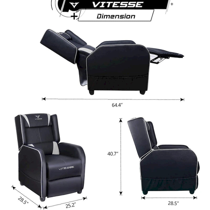 Fauteuil inclinable de jeu, dossier haut style course, siège de cinéma