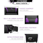 Fauteuil inclinable de jeu, dossier haut style course, siège de cinéma