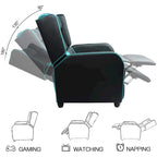 Fauteuil inclinable de jeu, dossier haut style course, siège de cinéma