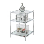 Table d'appoint en verre à 3 niveaux