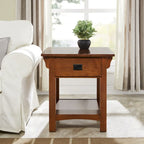Table d'appoint de style Mission avec tiroir
