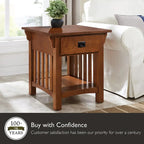 Table d'appoint de style Mission avec tiroir