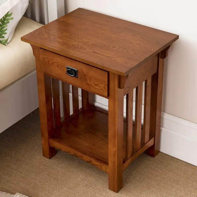 Table d'appoint de style Mission avec tiroir