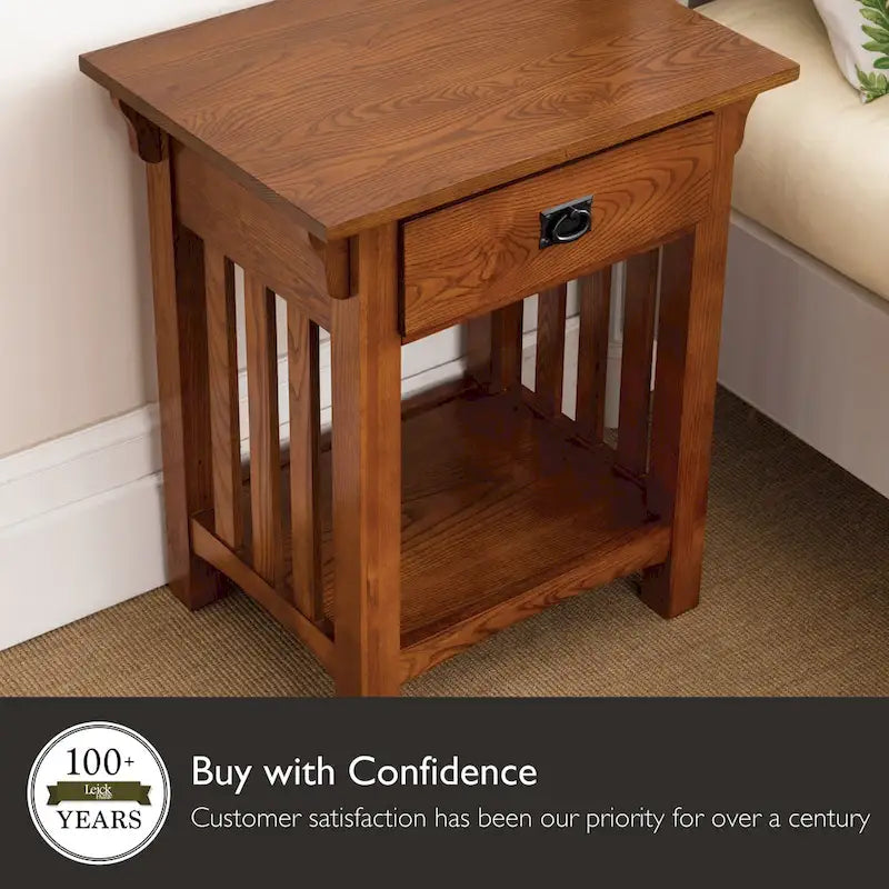Table d'appoint de style Mission avec tiroir