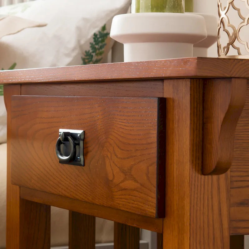Table d'appoint de style Mission avec tiroir