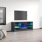 Meuble TV moderne 58" avec cheminée électrique