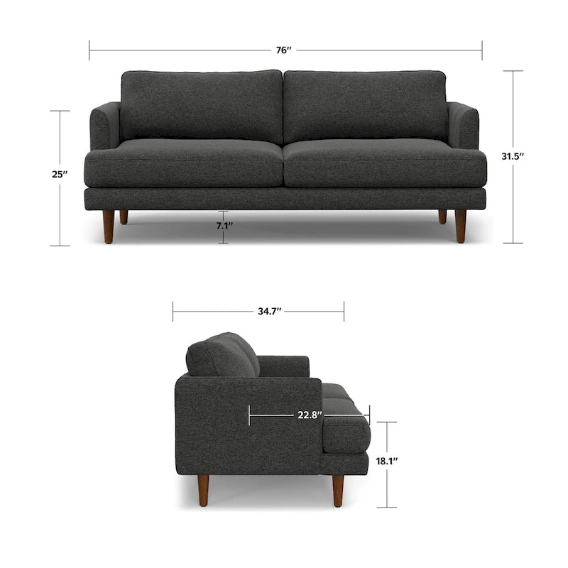 Canapé Mid-Century Moderne de 193 cm de large