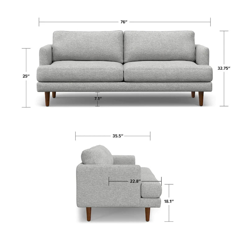 Canapé Mid-Century Moderne de 193 cm de large