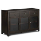 Buffet contemporain en acajou massif de 137 cm de large