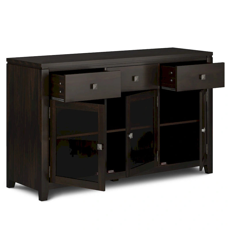 Buffet contemporain en acajou massif de 137 cm de large