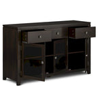 Buffet contemporain en acajou massif de 137 cm de large