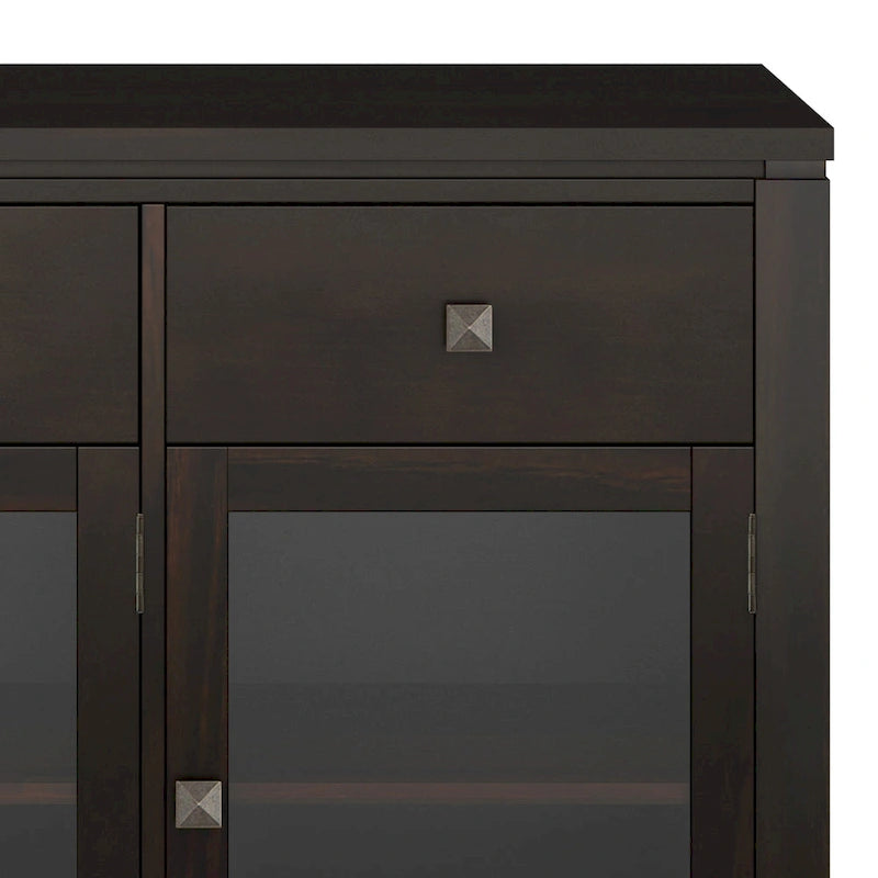 Buffet contemporain en acajou massif de 137 cm de large