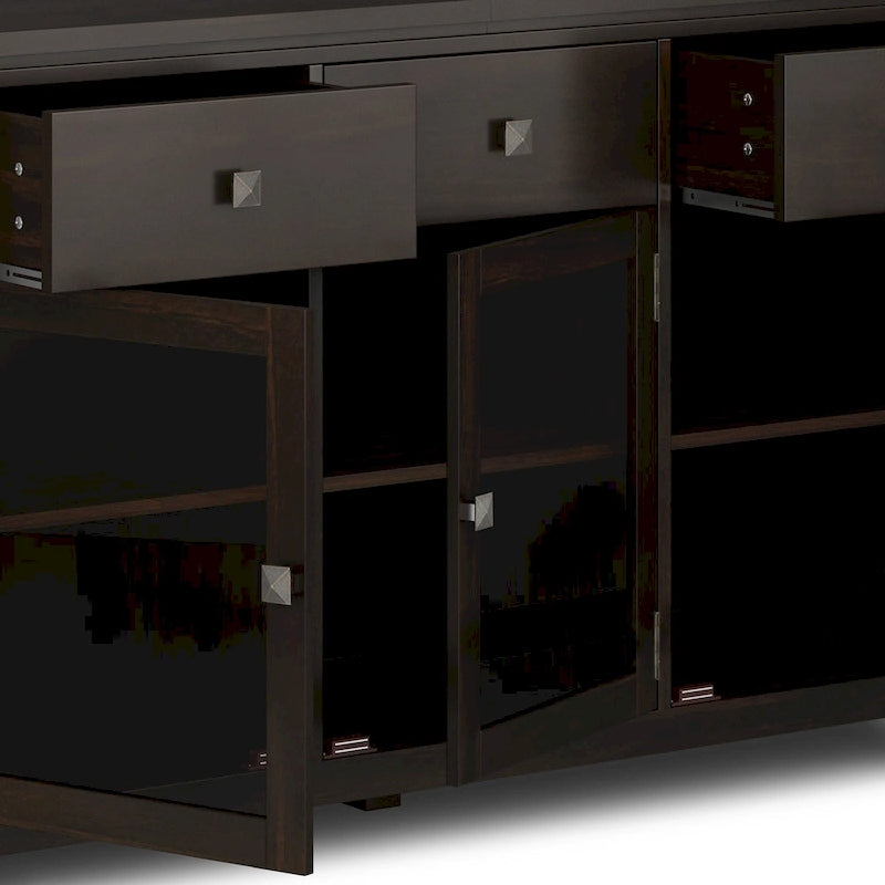 Buffet contemporain en acajou massif de 137 cm de large