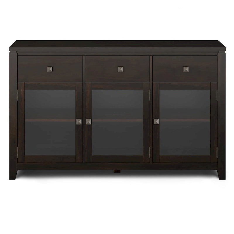 Buffet contemporain en acajou massif de 137 cm de large