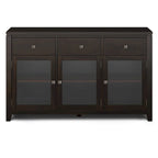 Buffet contemporain en acajou massif de 137 cm de large