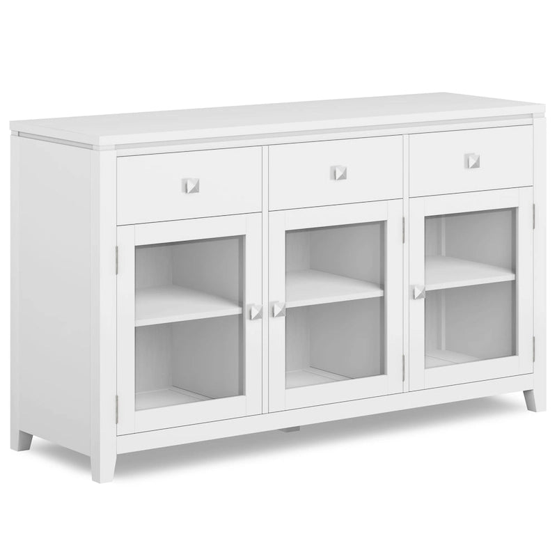 Buffet contemporain en acajou massif de 137 cm de large