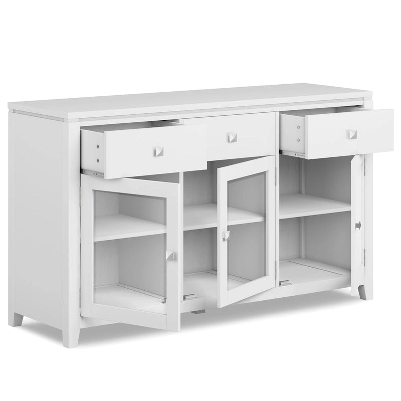 Buffet contemporain en acajou massif de 137 cm de large